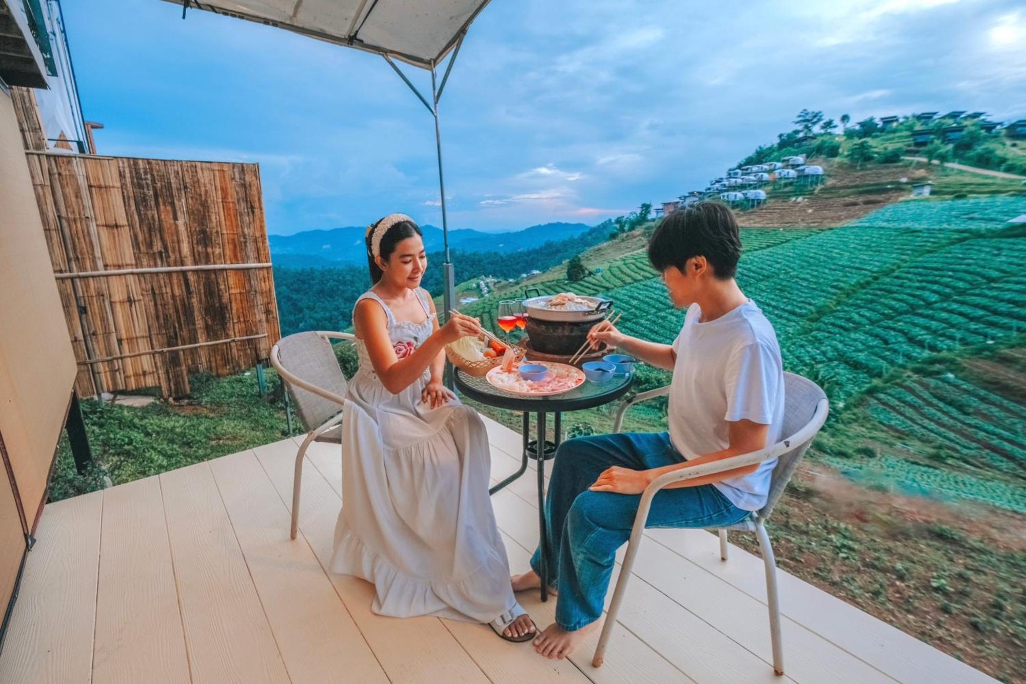 ภูวินคาเฟ่ โฮมสเตย์ Phuwin Cafe Homestay Mon Jam Exterior foto